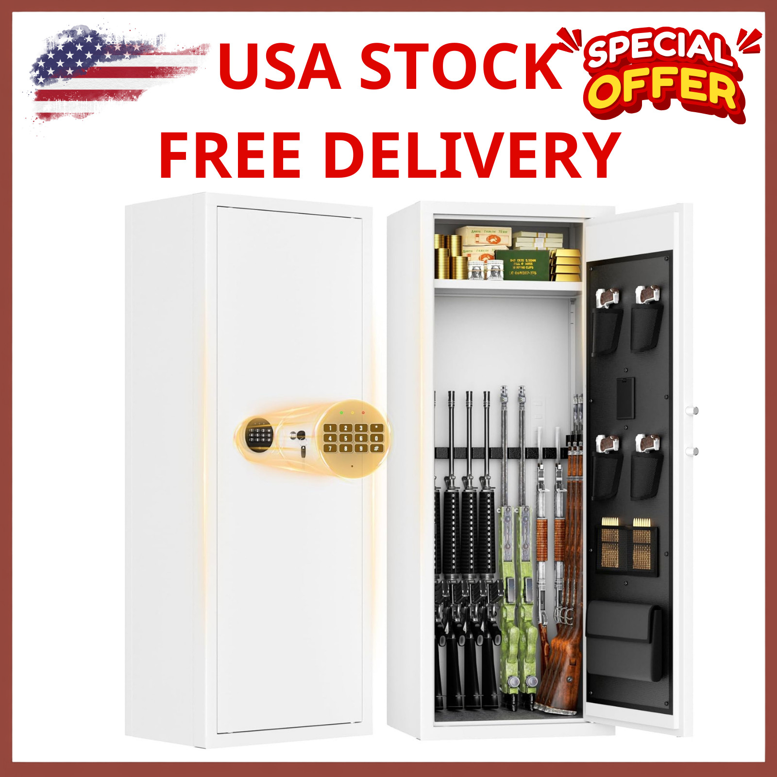 12-15 Gun Safe for Rifles, Fireproof Gun Safe for Rifles and Pistols