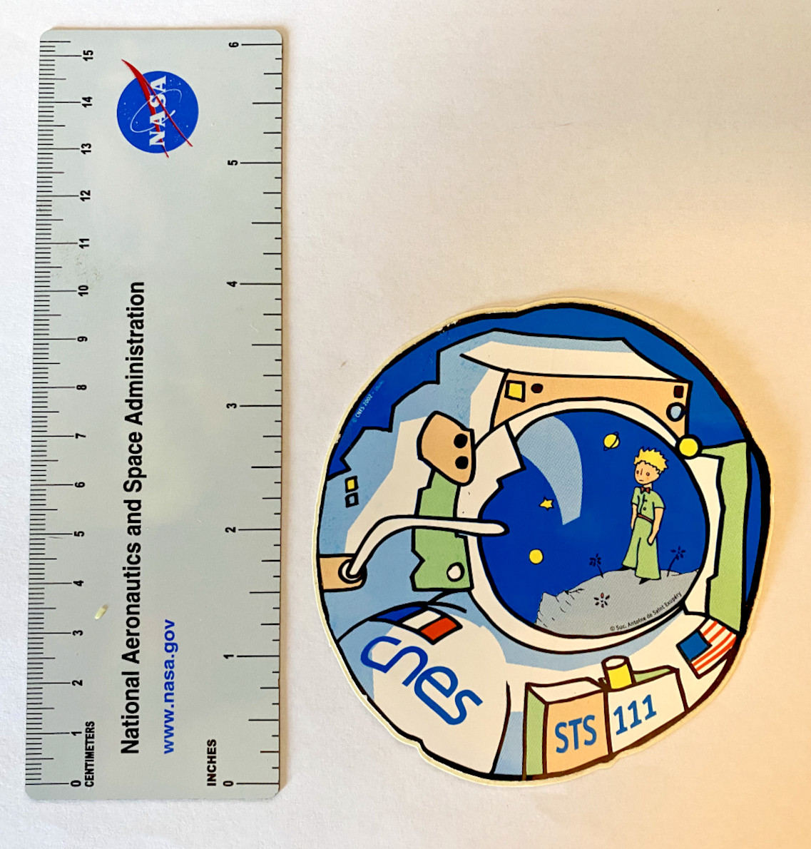 Vintage 2002 CNES STS-111 The Little Prince Mission Sticker Decal