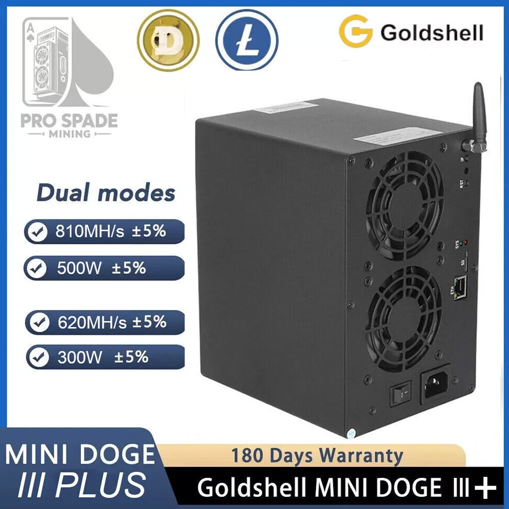 Goldshell Mini DOGE III Plus Miner 810MH/S 500W LTC&Doge Coin Miner in stock