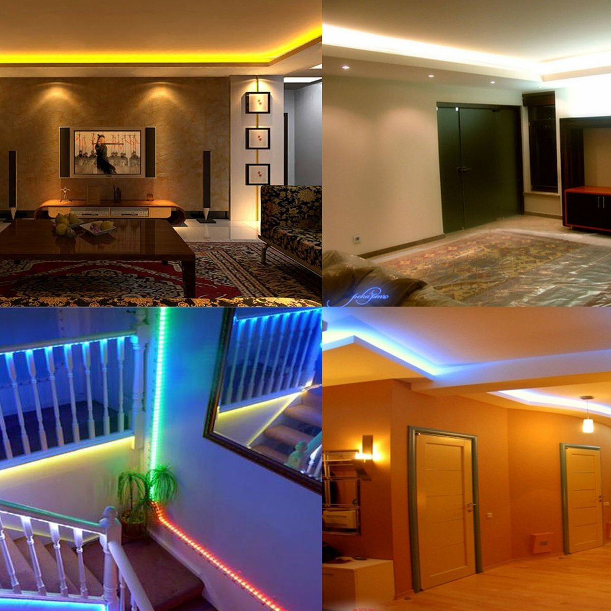LED Strip Rope Light Waterproof Multi Color Changing Lights Flexible With Remote