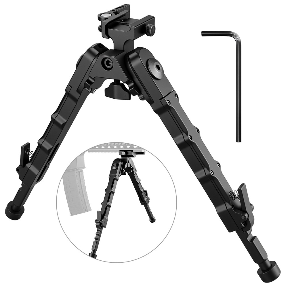 QD V9 Rifle Bipod Tiltable Foldable Quick Release Bipod Picatinny Rail Bipod
