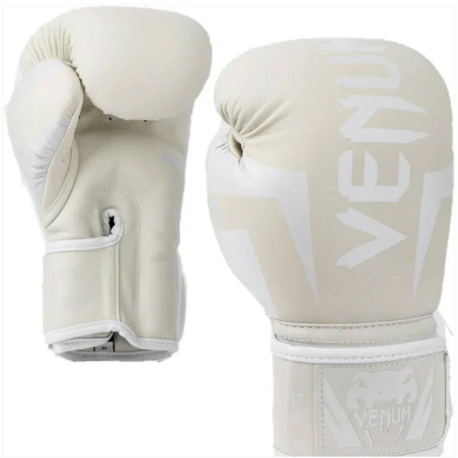 Venum Elite Boxing Gloves 14oz White/Off-White Training MMA Sparring