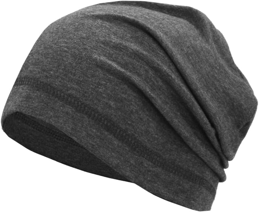 Lightweight Cotton Beanie for Men Women Soft Sleep Hat Running Skull Cap