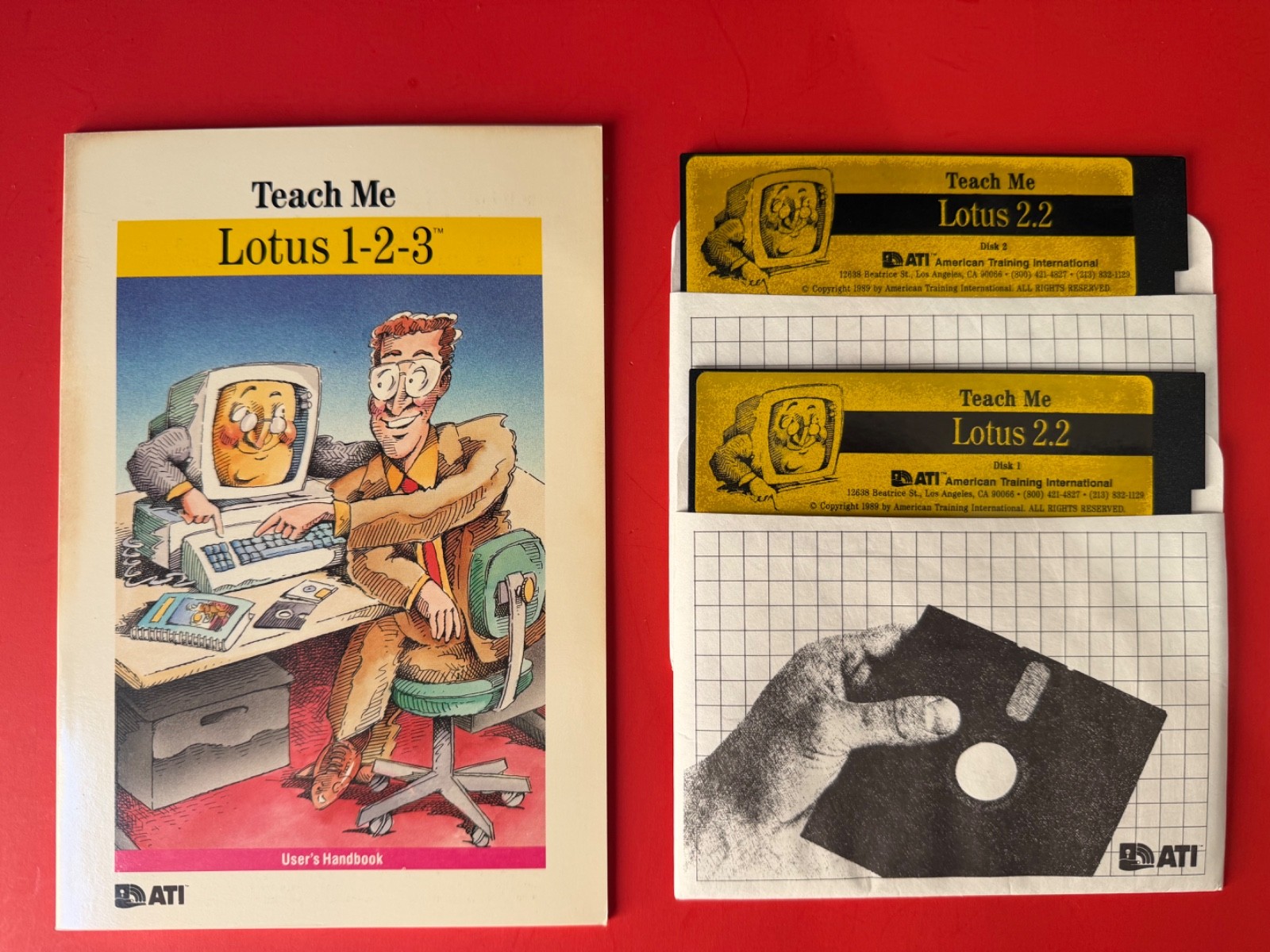 Teach Me Lotus 123 5.25" Floppy Disks Software for PC / IBM Computers