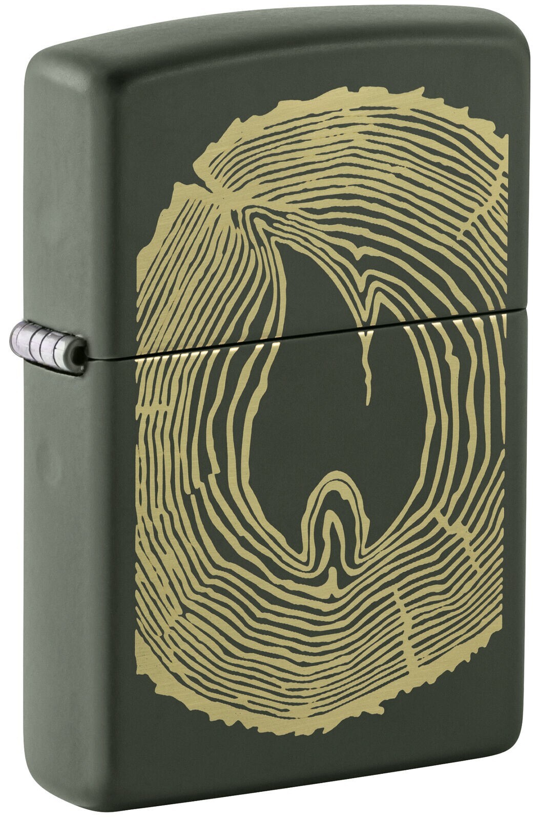 Zippo Wood Ring Design Green Matte 48959