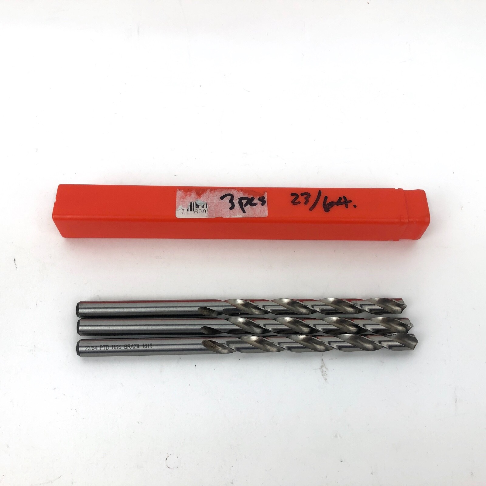 NEW!!   PRECISION TWIST DRILL S PTD HSS  23/64 BRAZIL 1613  --  3 COUNT