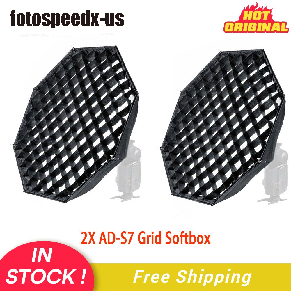 US 2X Godox AD-S7 Grid Octagonal Softbox Speedlite Flash for AD200 AD200Pro