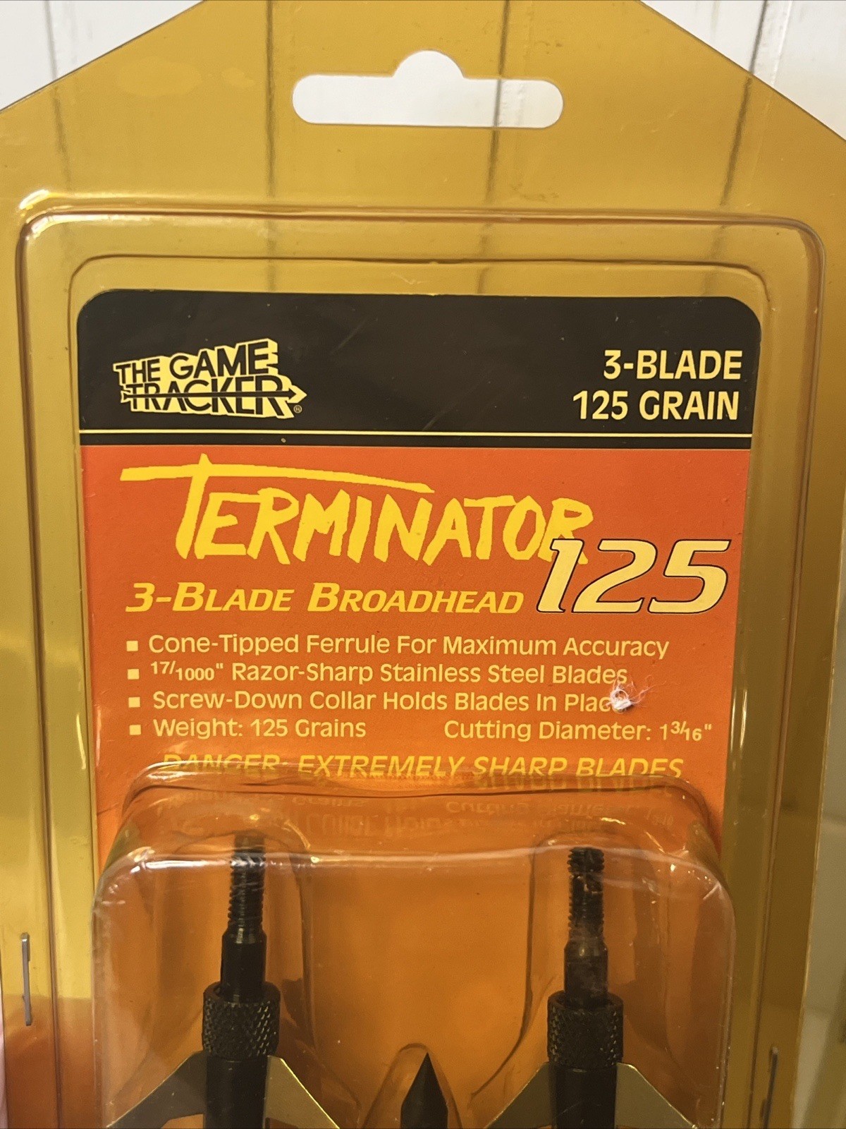 2 Packs The Game Tracker Terminator 125 Grain 3-Blade Broad Heads NOS