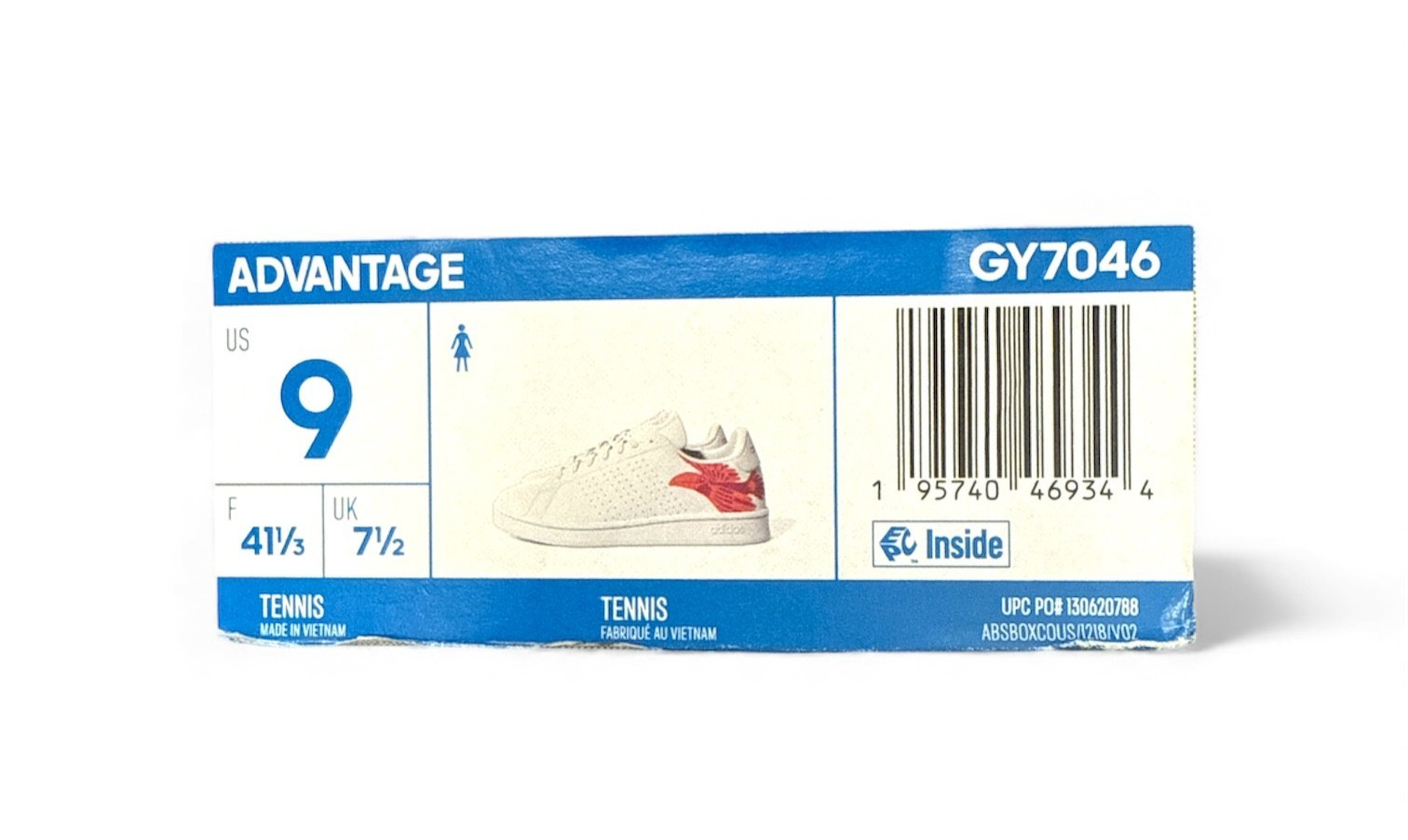 Adidas Advantage Women’s Sneakers – White w/ Floral Graphic – (GY7046)