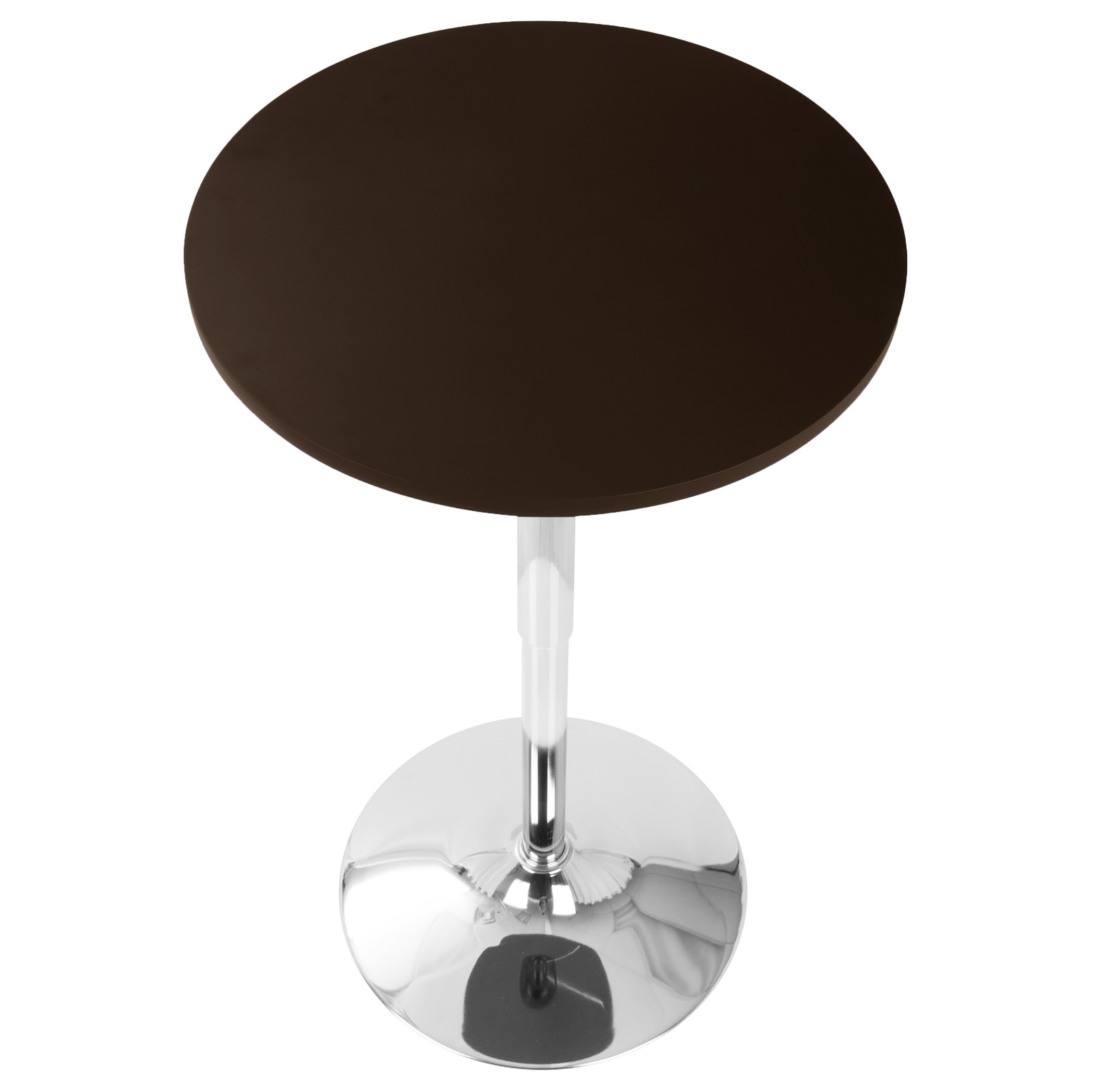 Adjustable Contemporary Bar Table in Brown by