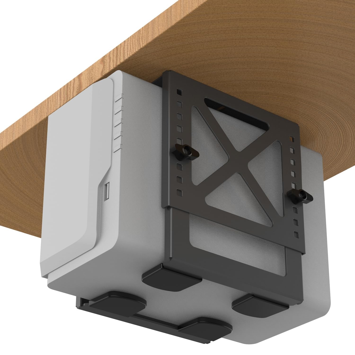 Adjustable Under Desk PC or NAS Mount Bracket Holder，Compatible with Desktop ...