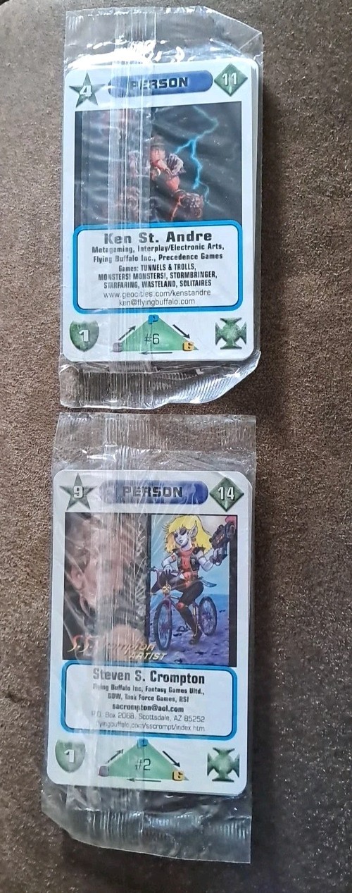 Qty 2: New 2002 ORIGINS Convention Flying Buffalo The Origins Metagame Card Pack