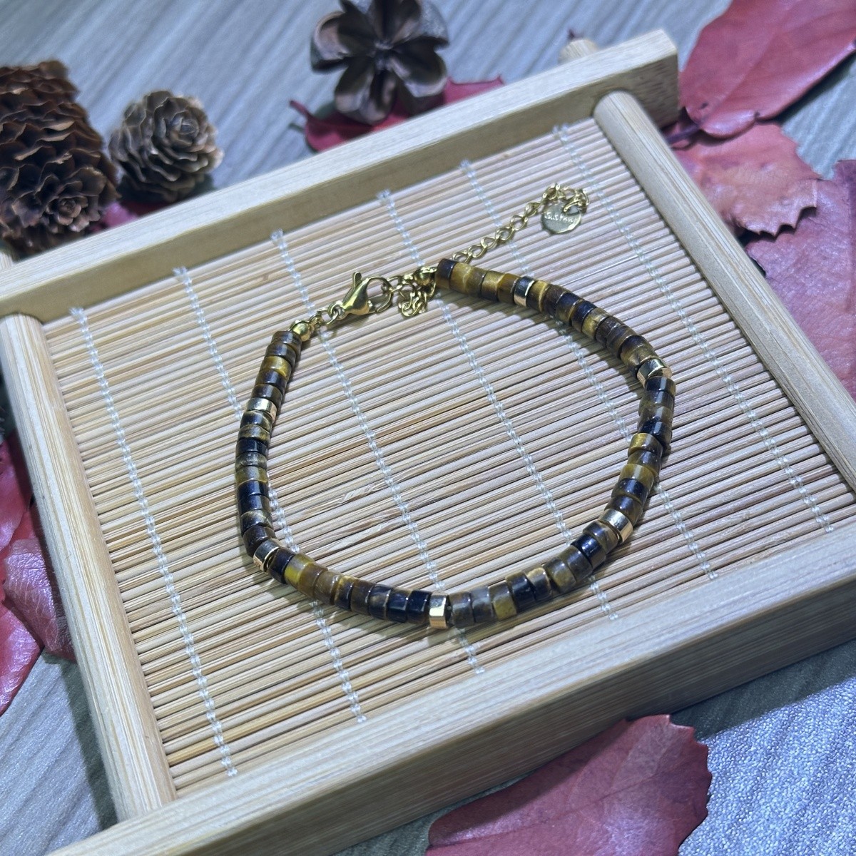 Handmade Natural Tiger's Eye 4mm Bracelet Gemstone Beads Women Girl Gift Healing