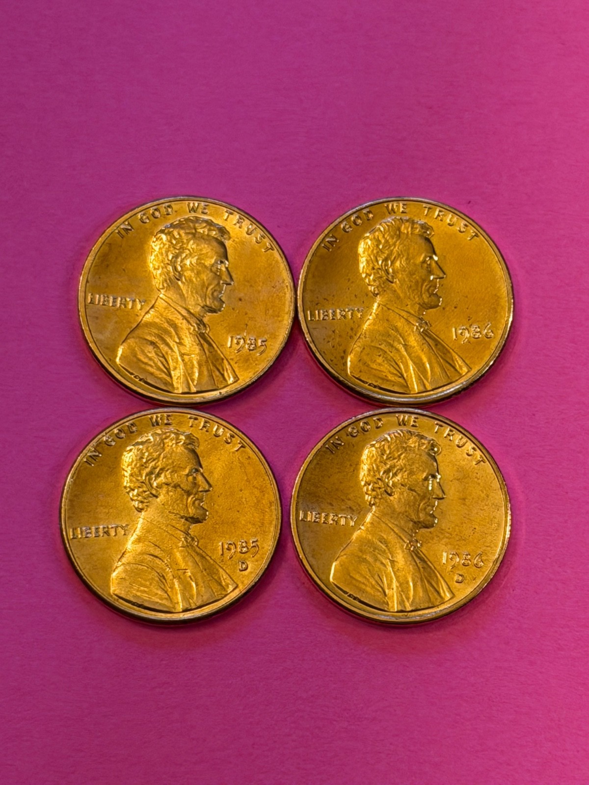 COIN PENNY 1985 PD 1986 PD FREE SHIPPING