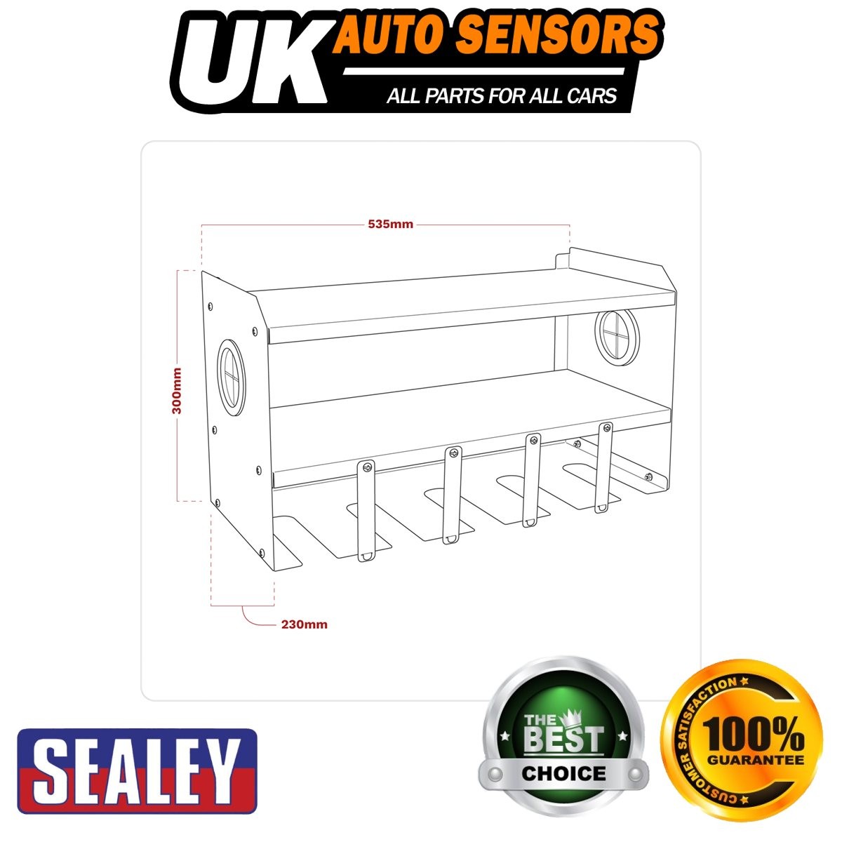 Sealey Power Tool Storage Rack 5 Bay PTSR5