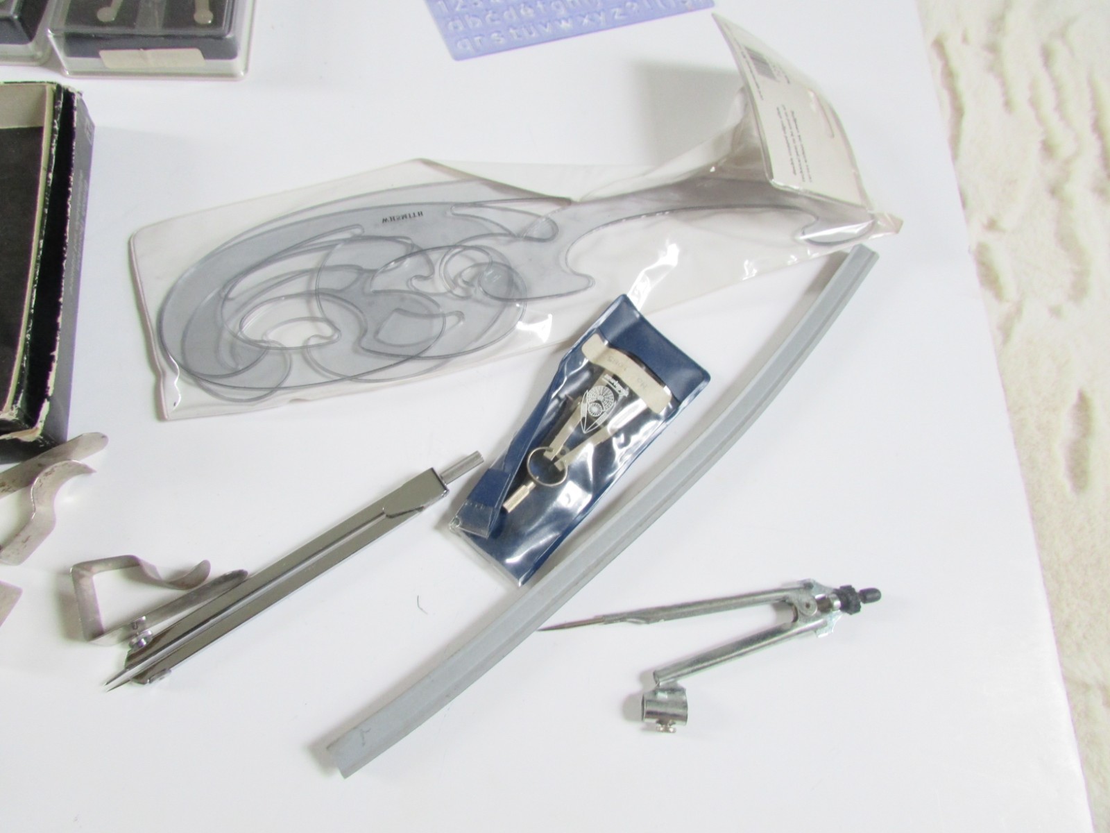 Vintage Technical Drawing Compass + another items