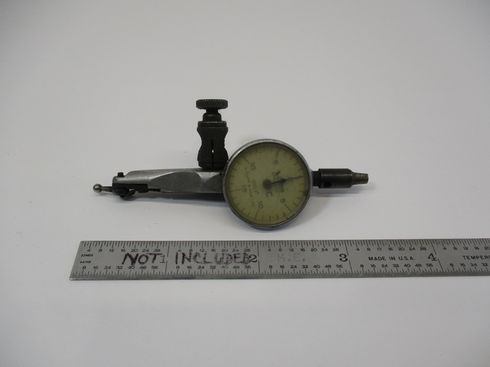 Vintage VERDICT England Model C Dial Indicator .001" w/ Smooth Movement in GC