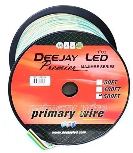Deejay LED 500-foot 4-conductor 16 Gauge Primary Stranded Cable Ideal For...