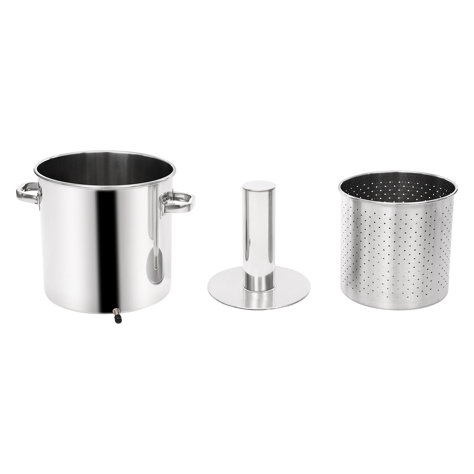 Fruit Wine Press, Stainless Steel Hydraulic Jack Press Extractor Silver