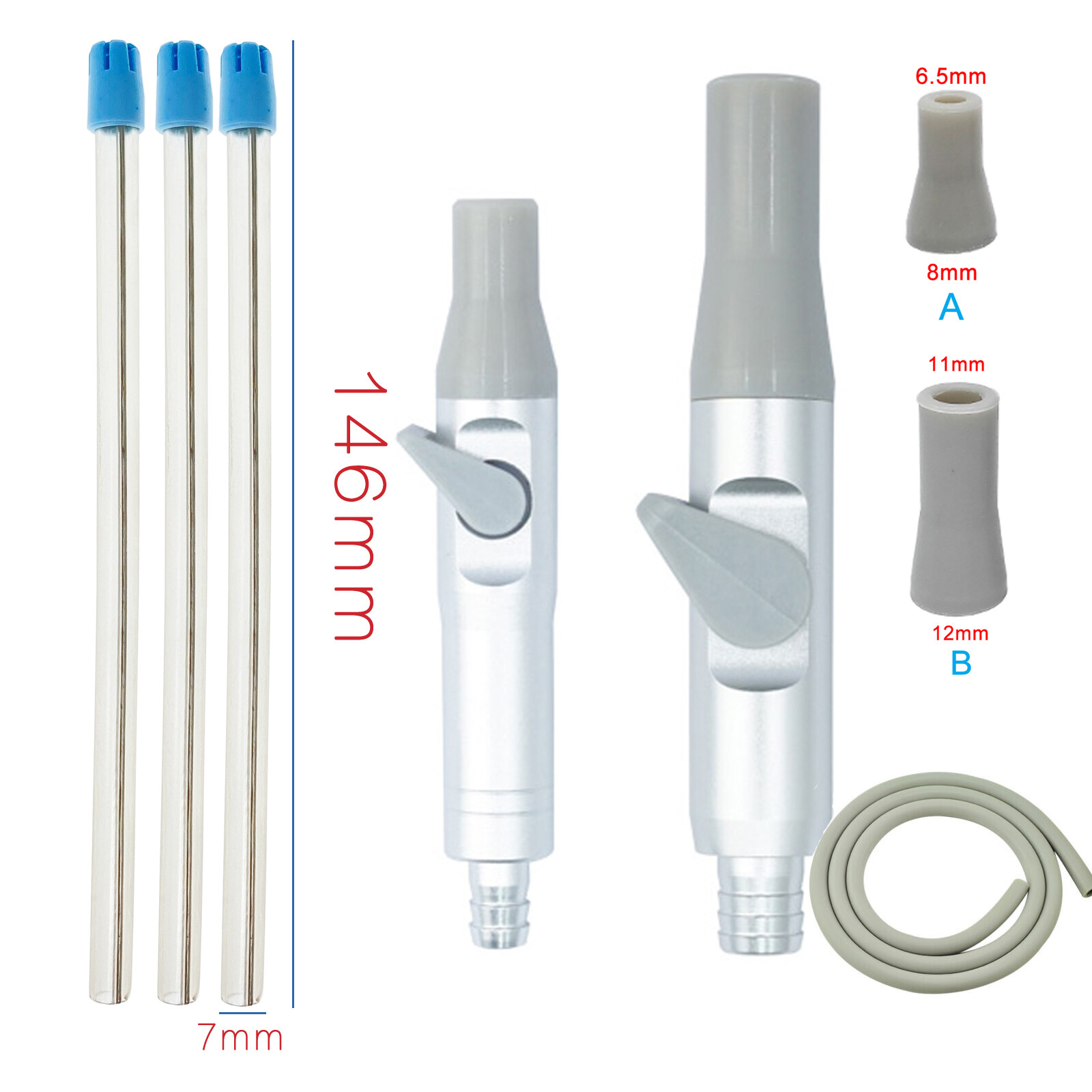 Dental Saliva Ejector Suction Valves HVE/SE Adaptor With Handpiece Hose Tube