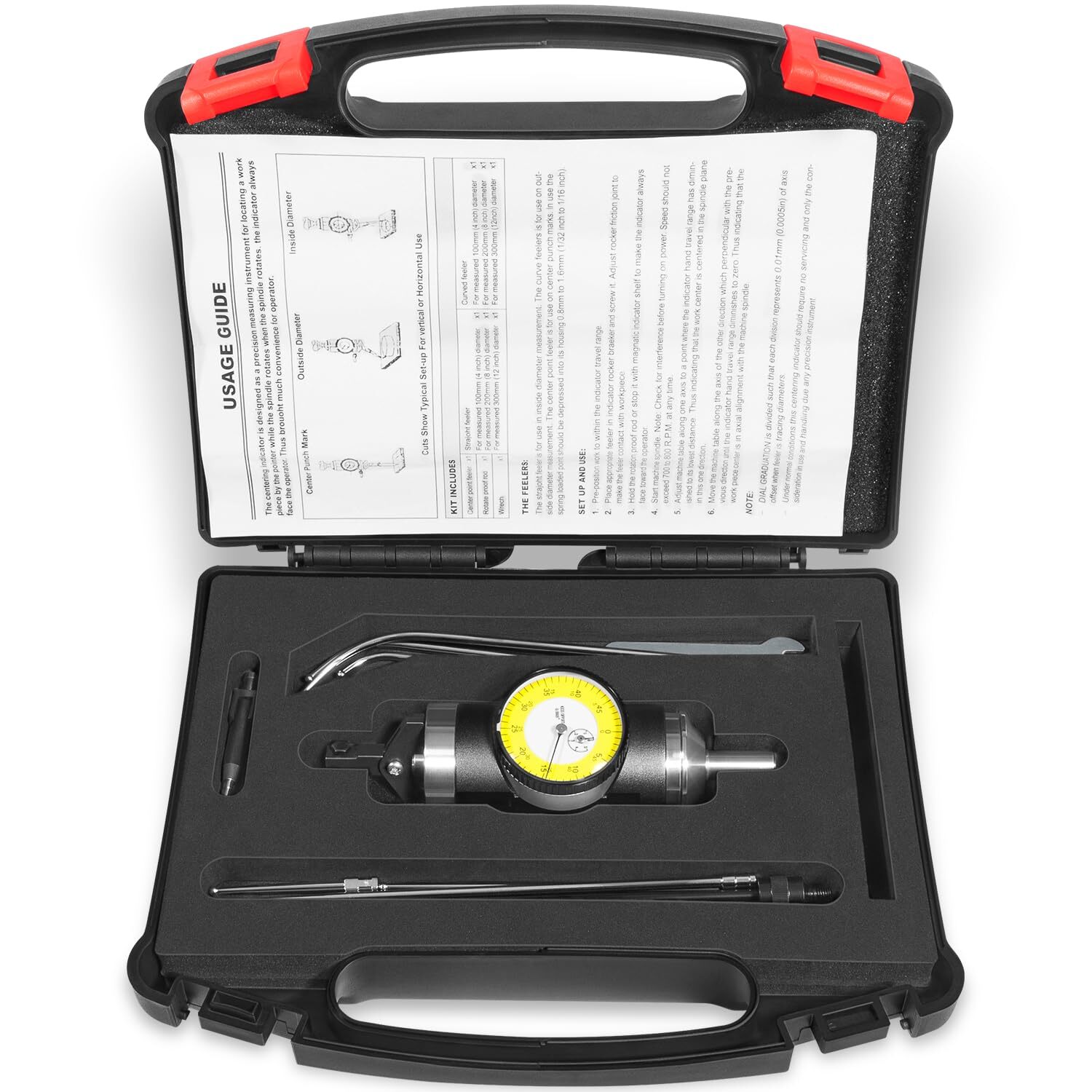 0-0.15 inch by .0005'' Graduations Coaxial Centering Co-Ax Indicator Dial