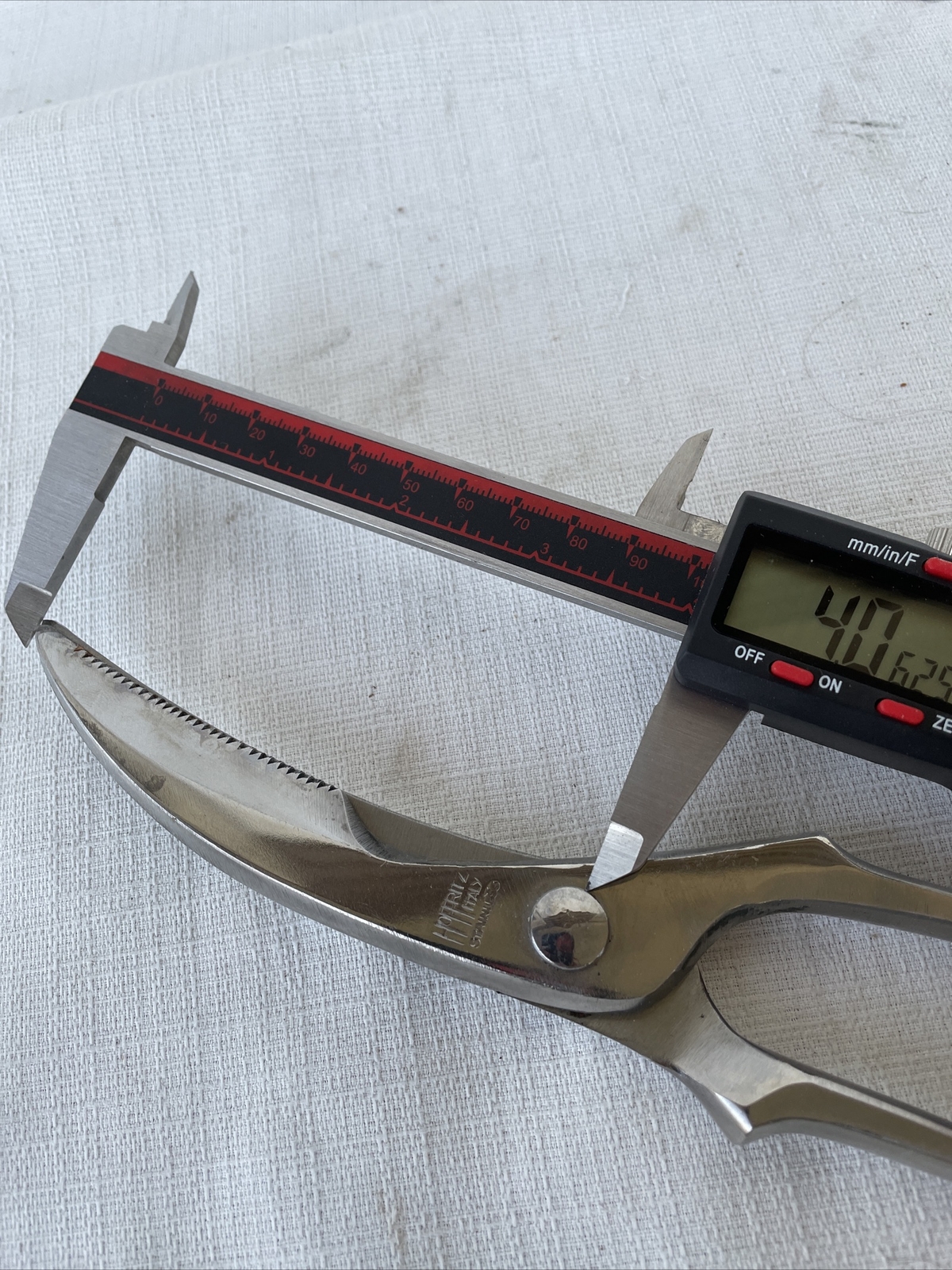 Hoffritz Vintage Kitchen Utility Poultry Shears Scissors Stainless Made in Italy