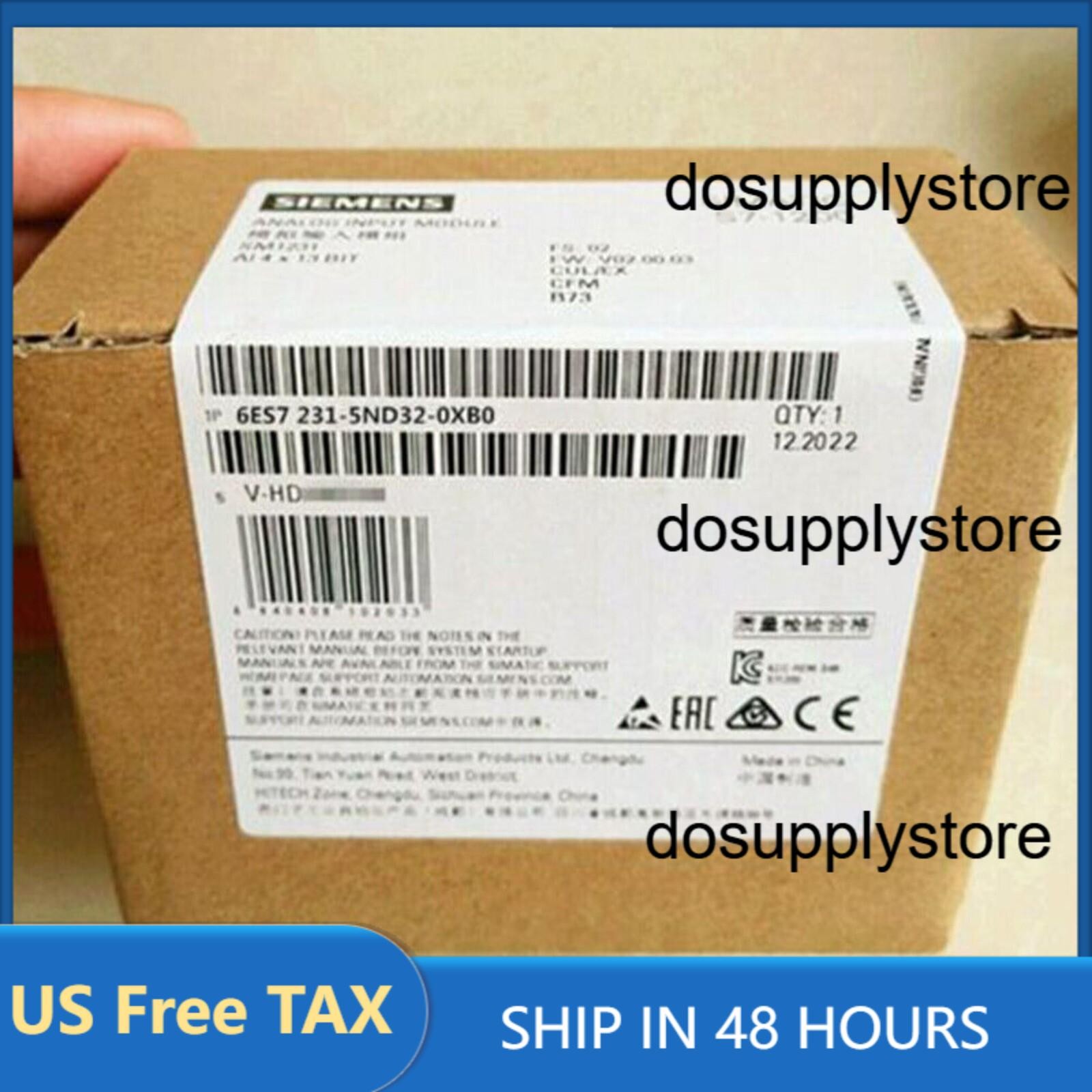 New Siemens 6ES7231-5ND32-0XB0 S7-1200 Analog input SM 1231 6ES7 231-5ND32-0XB0