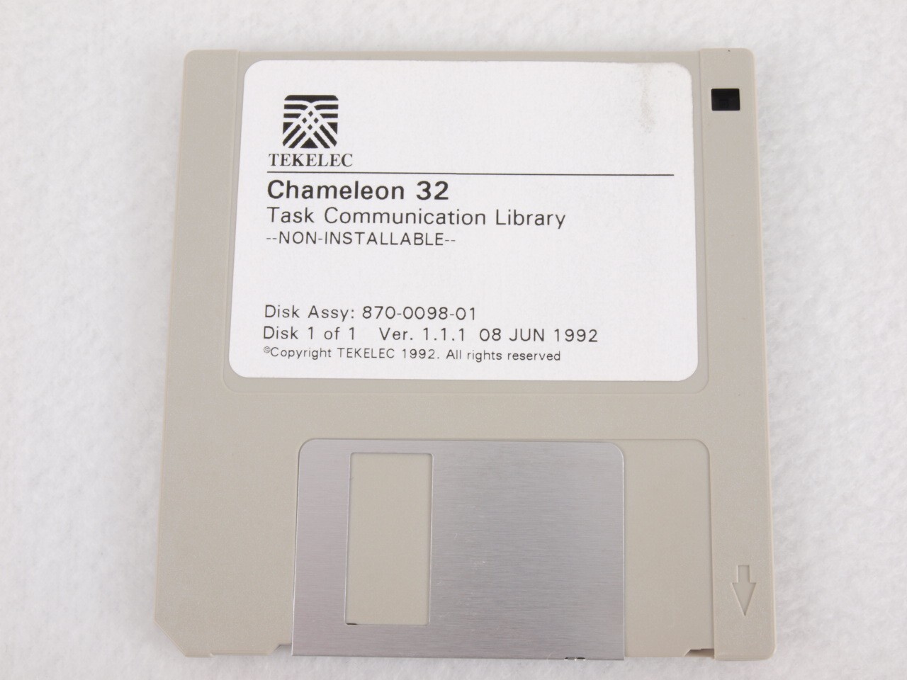 Tekelec Chameleon 32 Task Communication Library Disk UNTESTED 870-0098-01