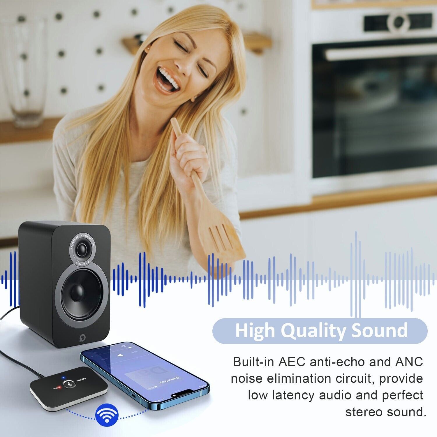Bluetooth audio Receiver Wireless Audio Adapter For TV Desktop PC Speaker