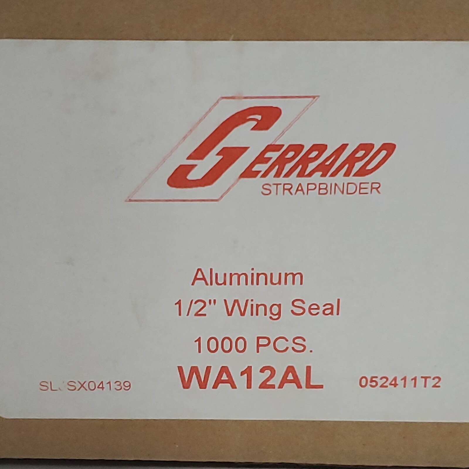 *NEW* BOX OF 1000(?) Gerrard Strapbinder 1/2" Aluminum Wing Seals WA12AL