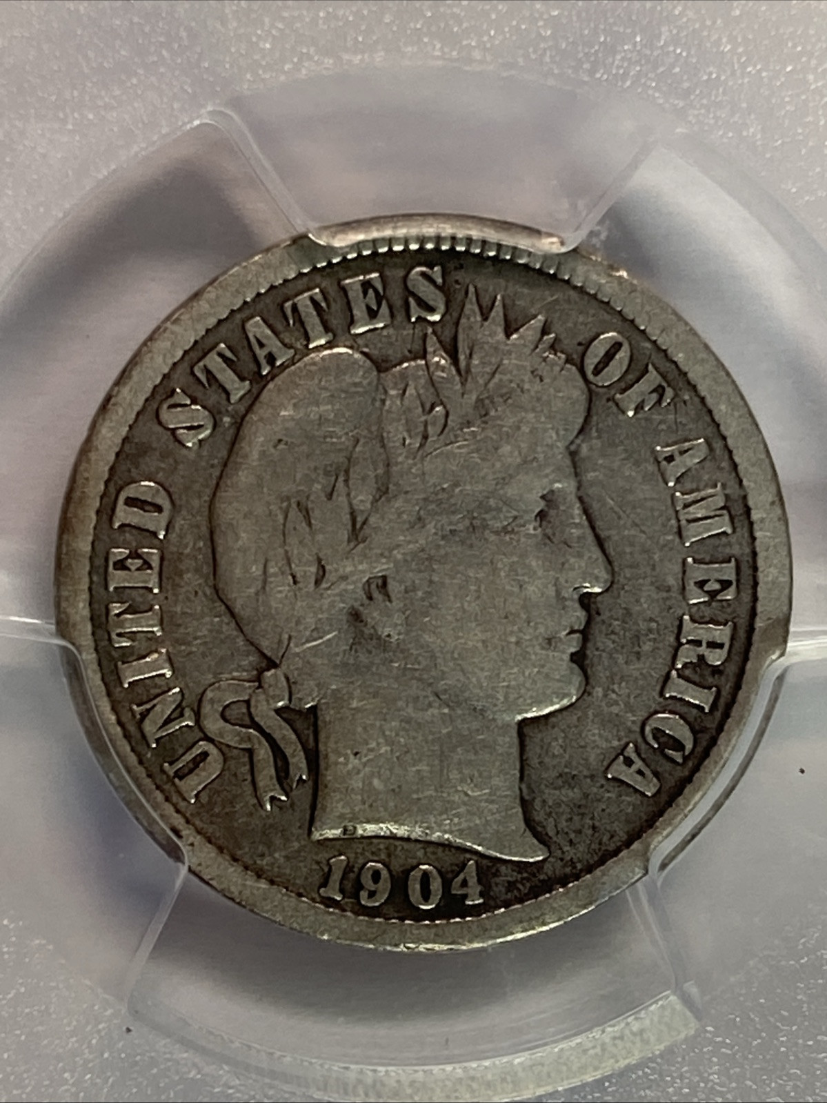 1904-S Barber Dime PCGS F12