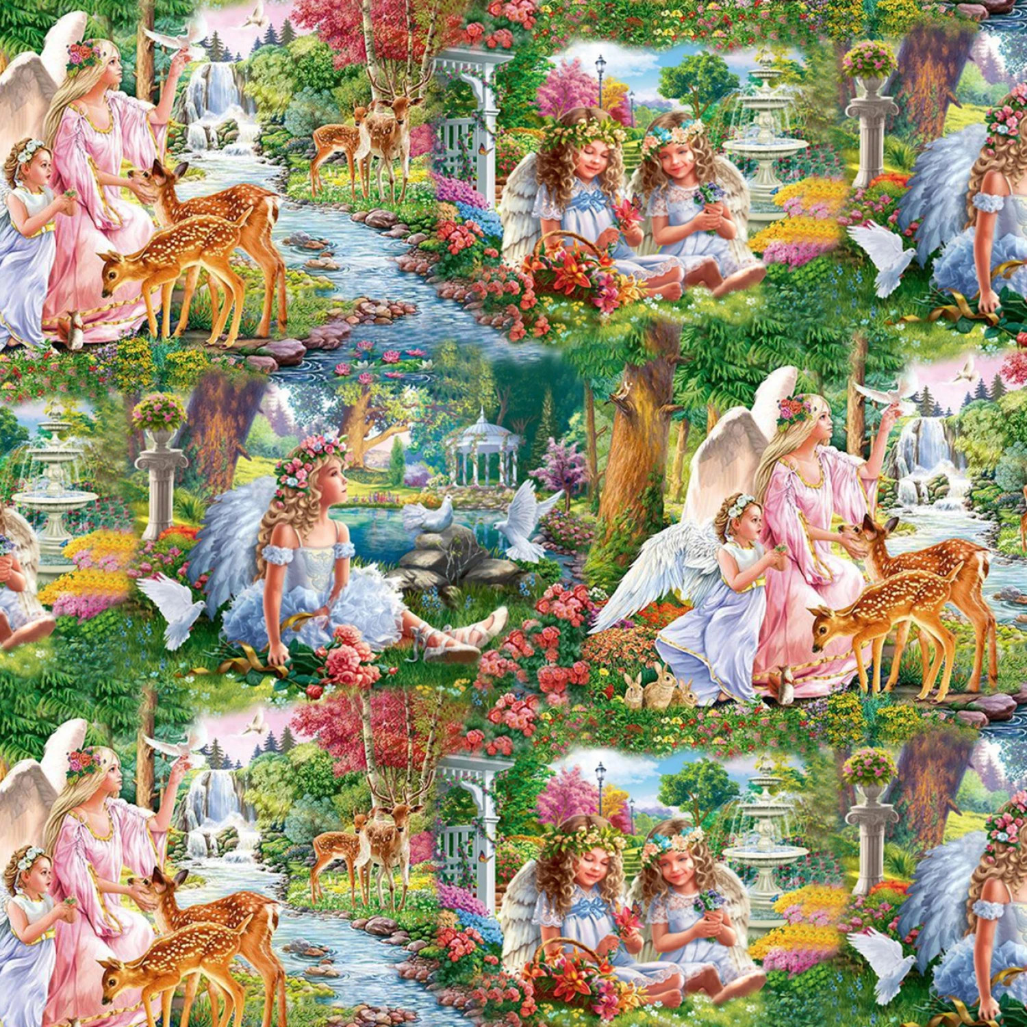 Angels Scenic Fabric by Sykel BTY 43" Wide