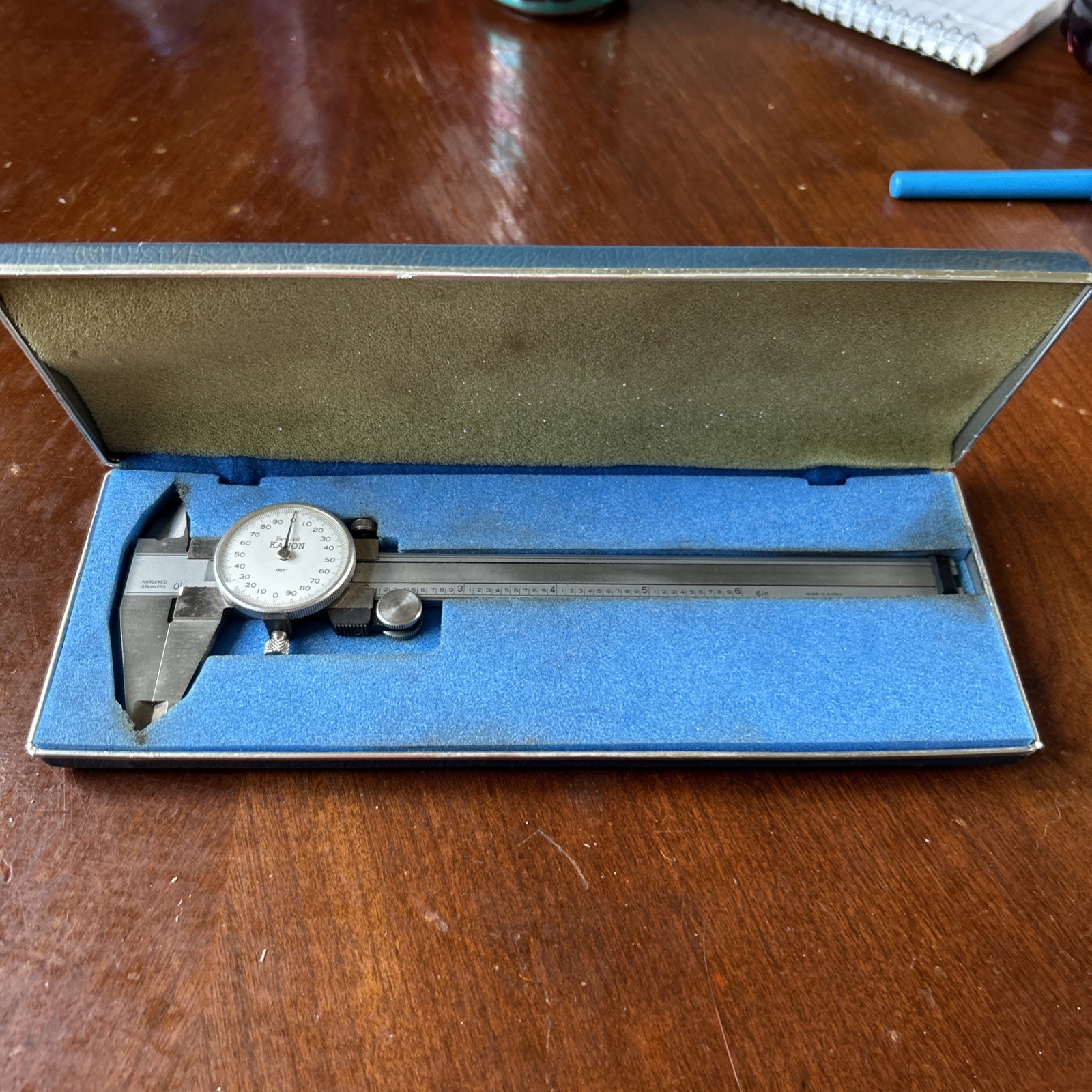 Kanon Bestool Dial Caliper Machinist Tool " 0-6" Japan Case Micrometer Stainless