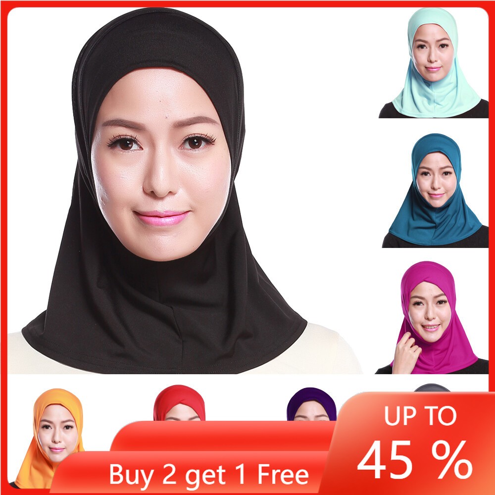 Women Under Scarf Hat Cap Bonnet Ninja Hijab Islamic Neck Cover Scarf Shawl Hats