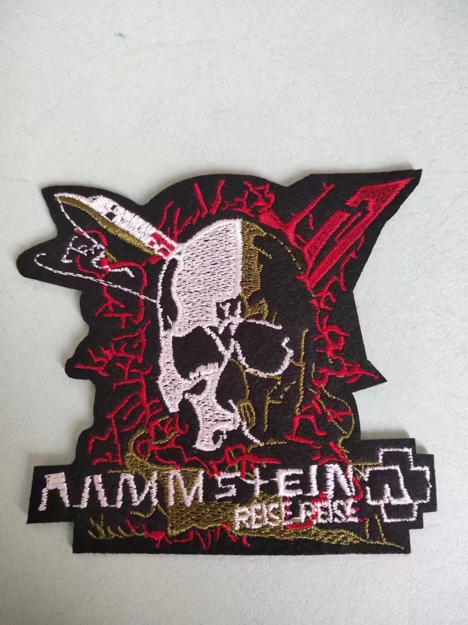 Rammstein (band) Logo Embroidered Patch Iron-On Sew-On US ship