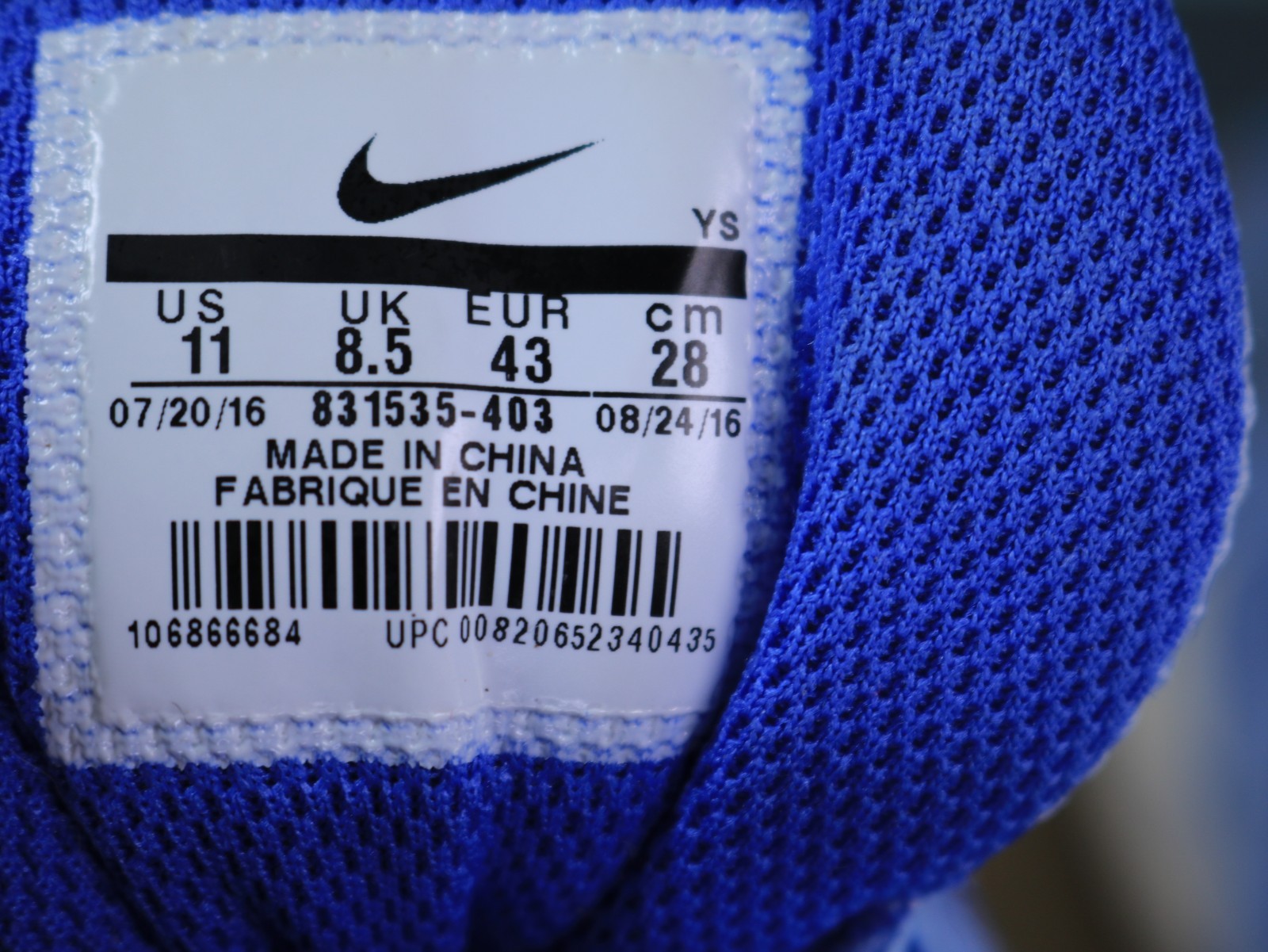 Nike Dart XII Shoes Blue White Running Sneakers Gym Sport 831535-403 Women Sz 11