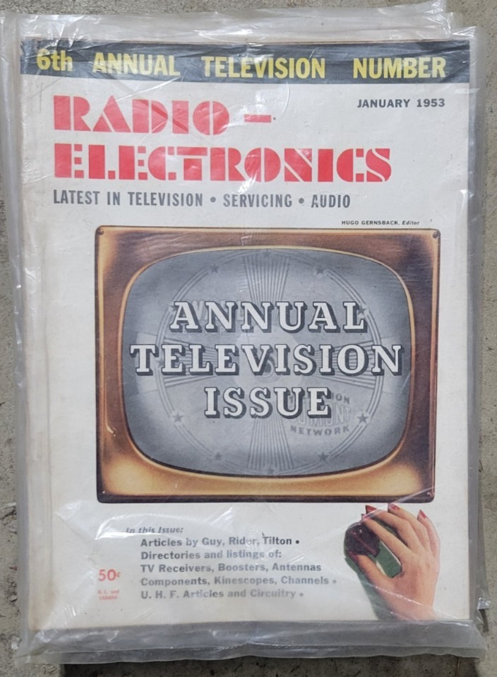VTG 1953 Radio-Electronics Magazine Lot of 8 DIY-Radio-TV Repair