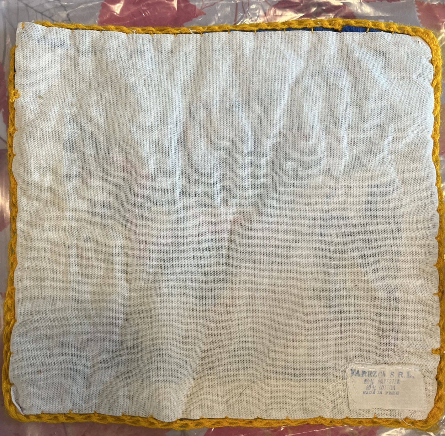 Peruvian Arpillera Handmade 9 x 9 3D Textile Art