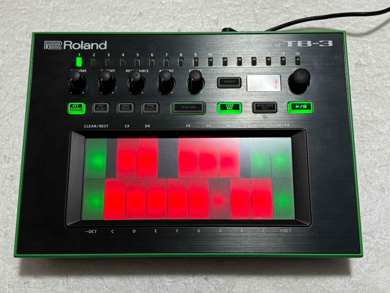 Roland TB-3 AIRA Touch Bassline Synthesizer with Adapter Used from Japan