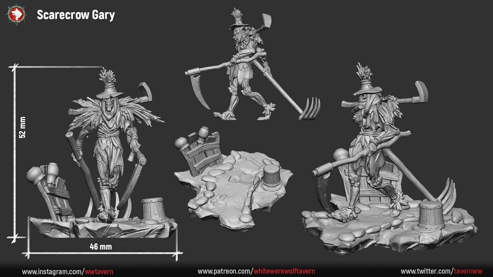 Scarecrows Gary and Ben - Resin Tabletop Miniature
