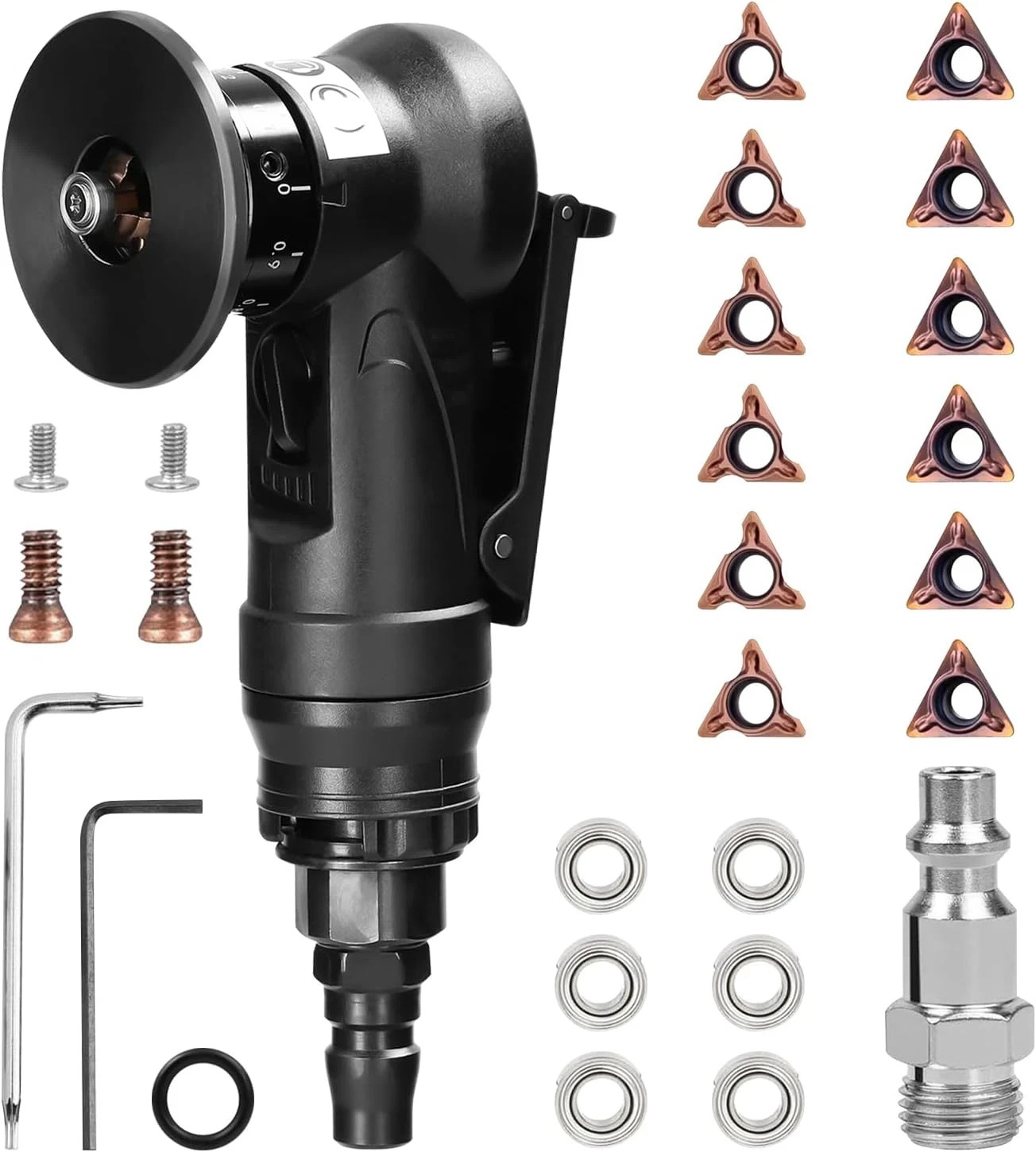 Pneumatic Chamfering Tool Handheld, Mini Air-Powered Chamfering Machine Trimming