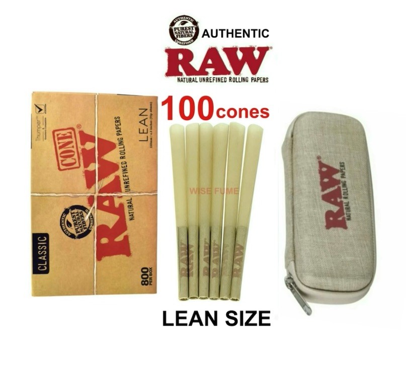 raw classic LEAN size pre rolled cone+RAW cone wallet case