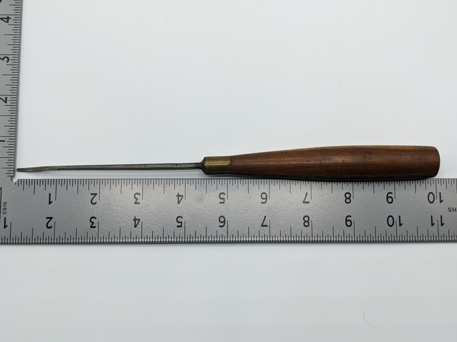 S.J. ADDIS CAST STEEL – Early Specialty Bent Gouge – Rare Sheffield Tool