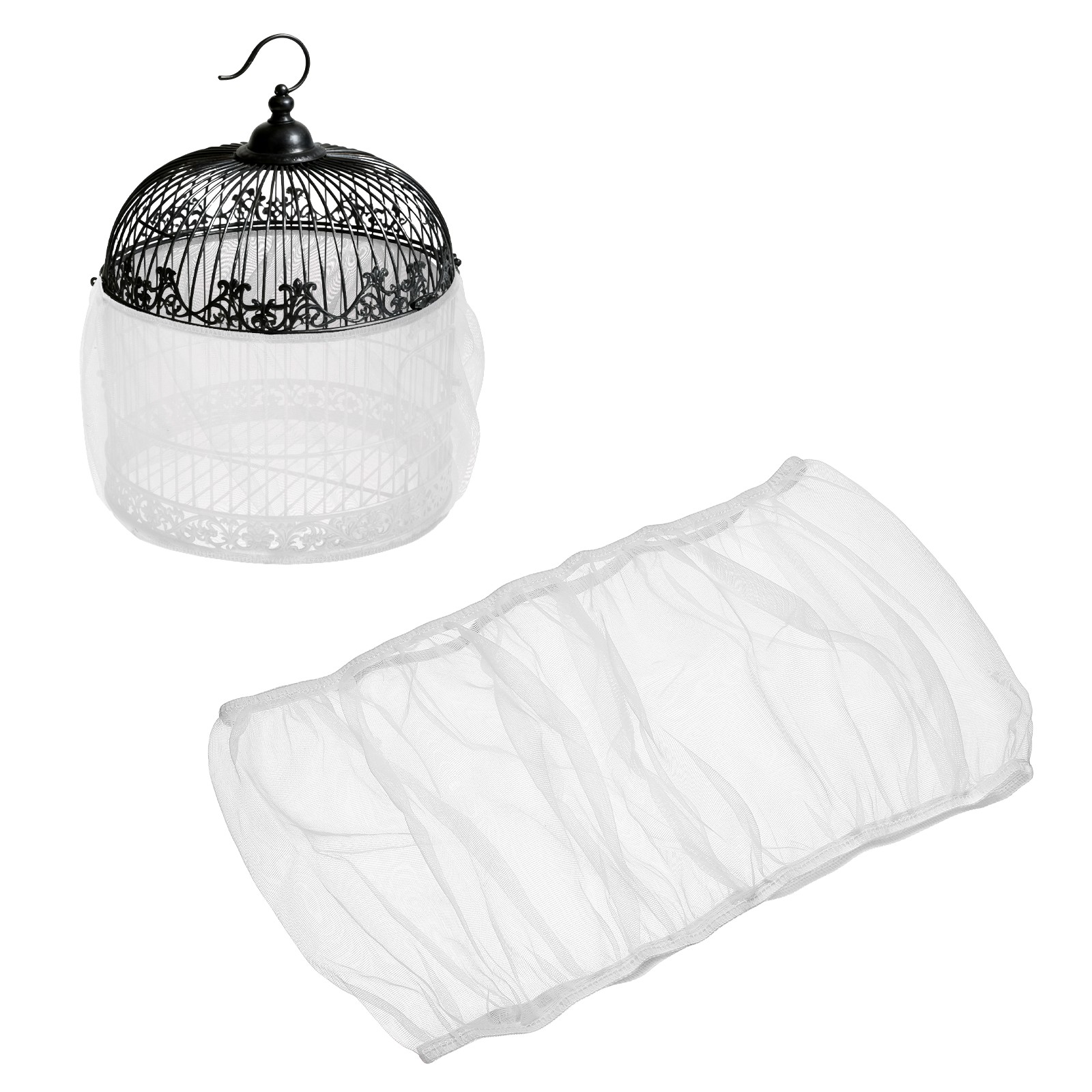 Bird Cage Seed Catcher 6 Inch Bird Cage Net Cover White XS