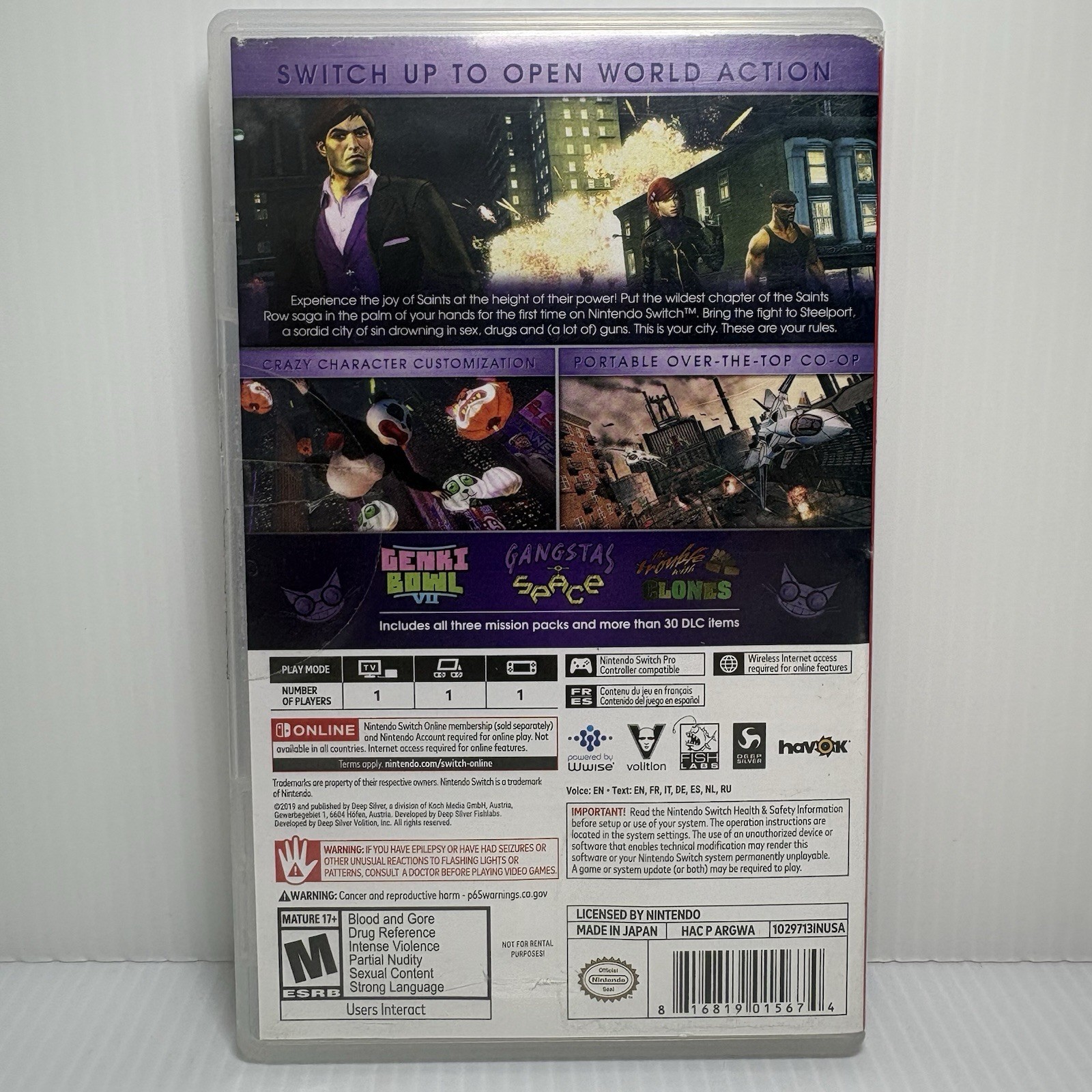CASE ONLY NO GAME: Saints Row The Third The Full Package (Nintendo Switch)