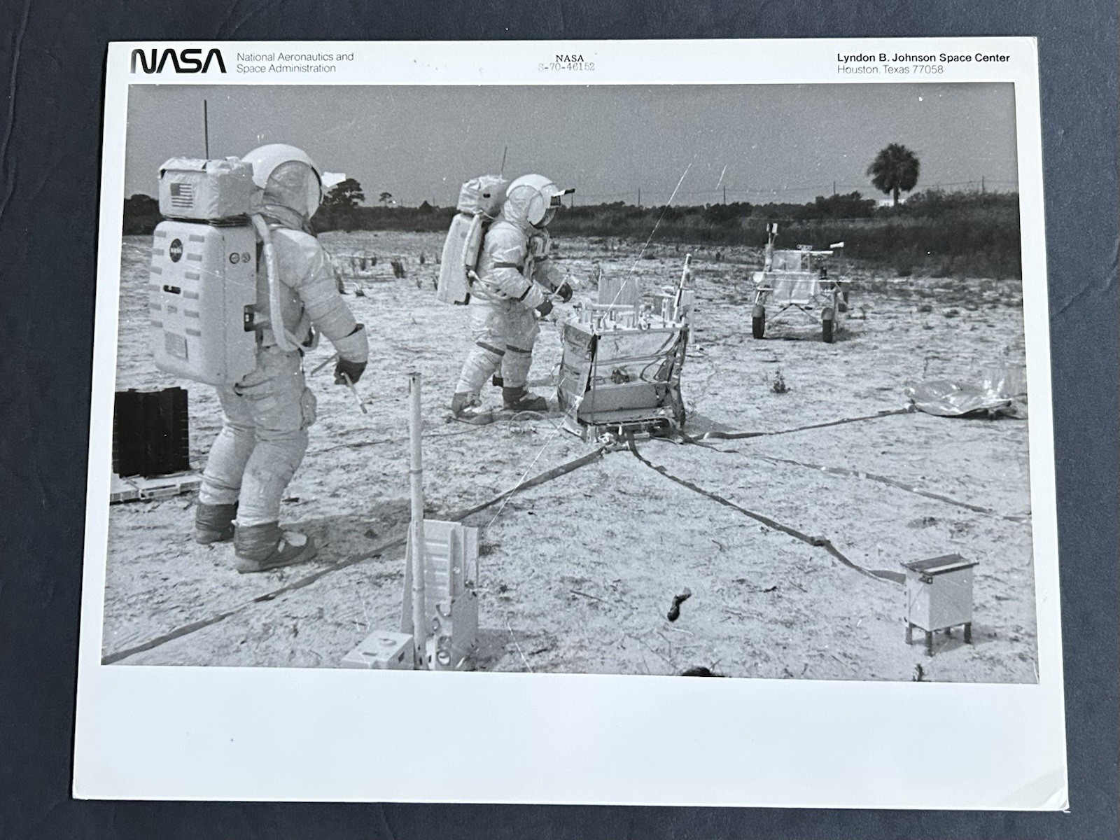 1970 NASA Apollo 14 Training Lunar Surface Simulation Press Photo