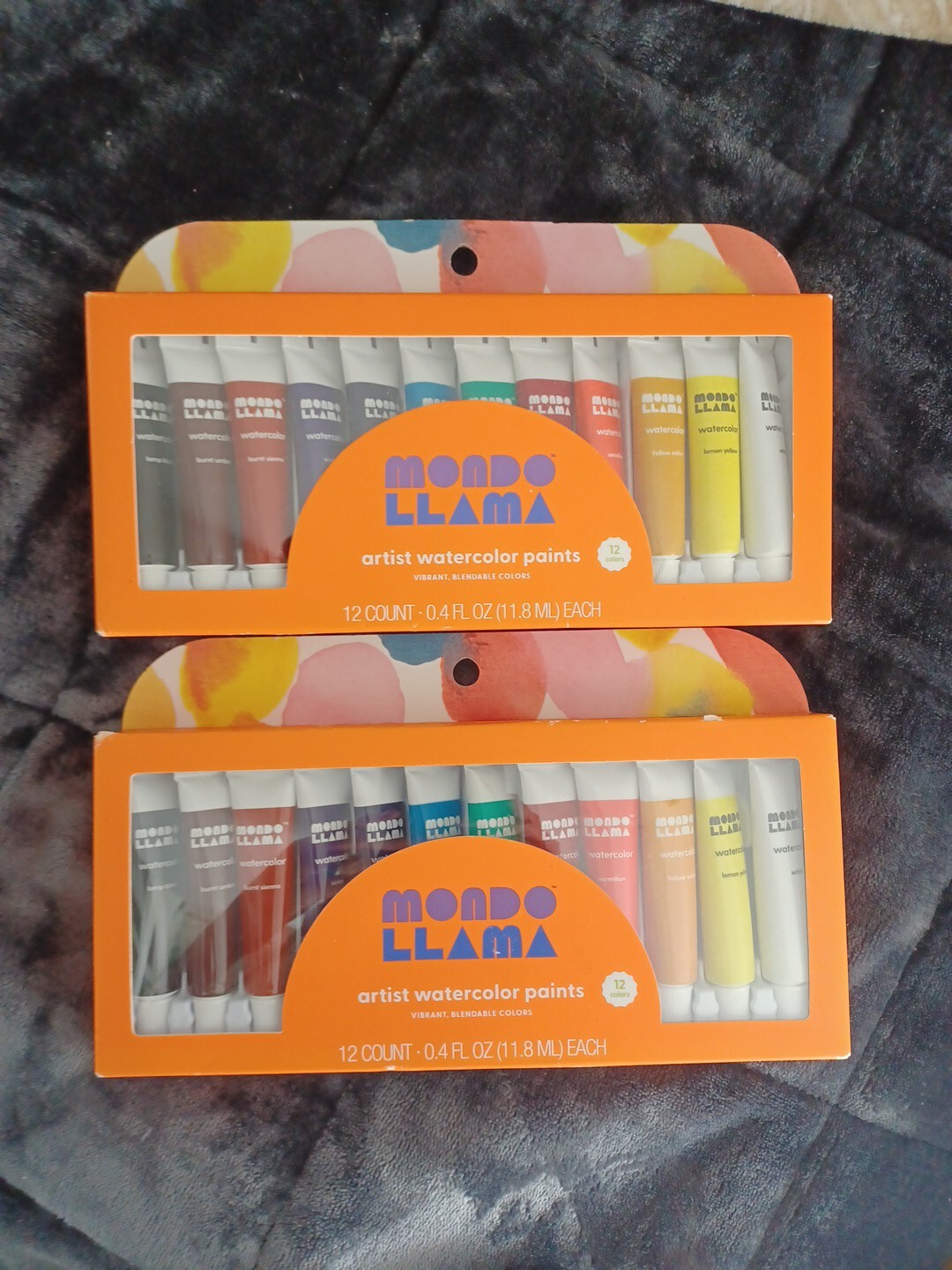 2x Artist Watercolor Paint Tubes Mondo Llama 12 cnt .4 fl oz Art Supplies School