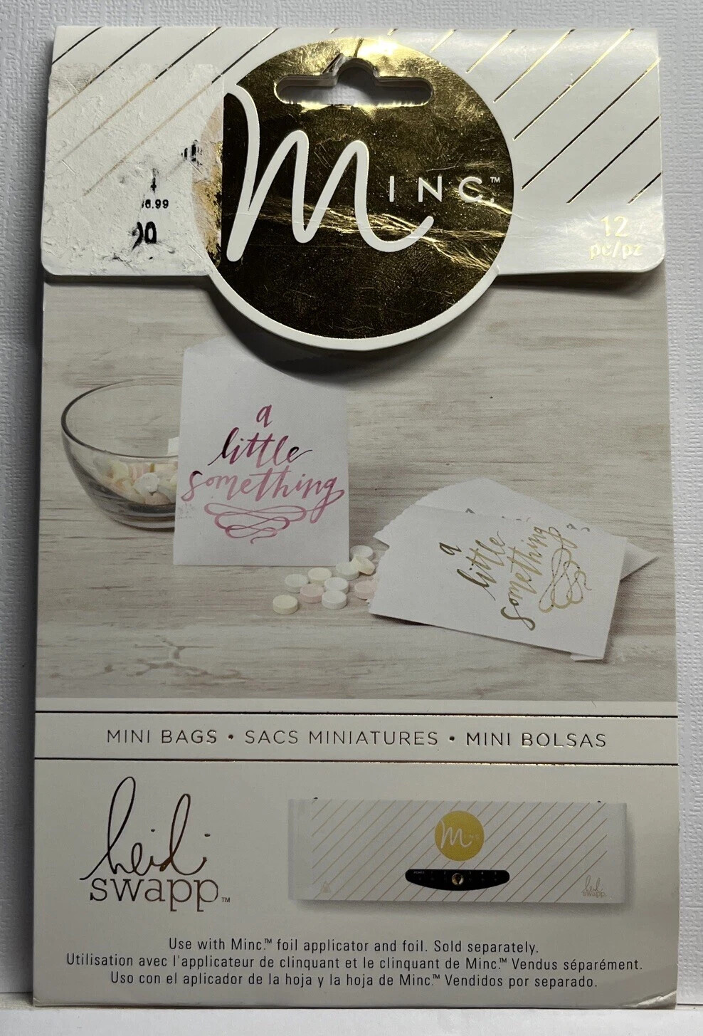 Heidi Swapp Mini Bags 12 PC Use Minc Foil Applicator #370232 NIP