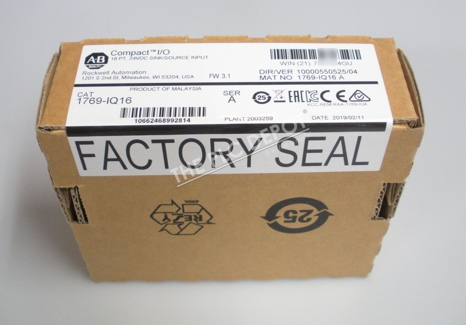 NEW Sealed Allen Bradley 1769-IQ16 CompactLogix Input Module 16-Point 24VDC *QTY