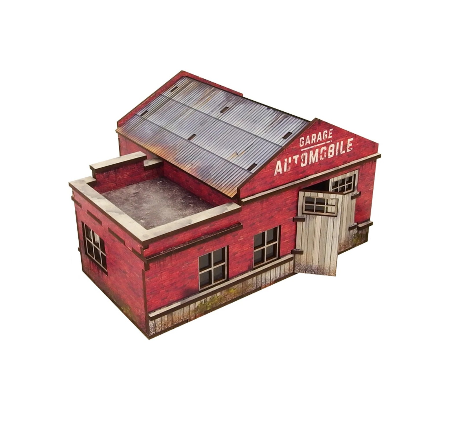 Micro Art Studio: WW2 Normandy Garage with Petrol Station HDF Prepainted Terrain